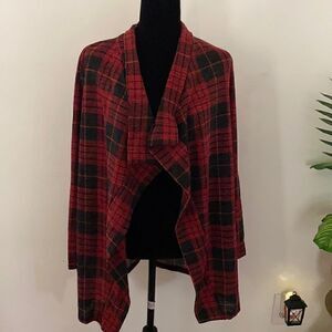 Plaid  Cardigan Sweater EUC